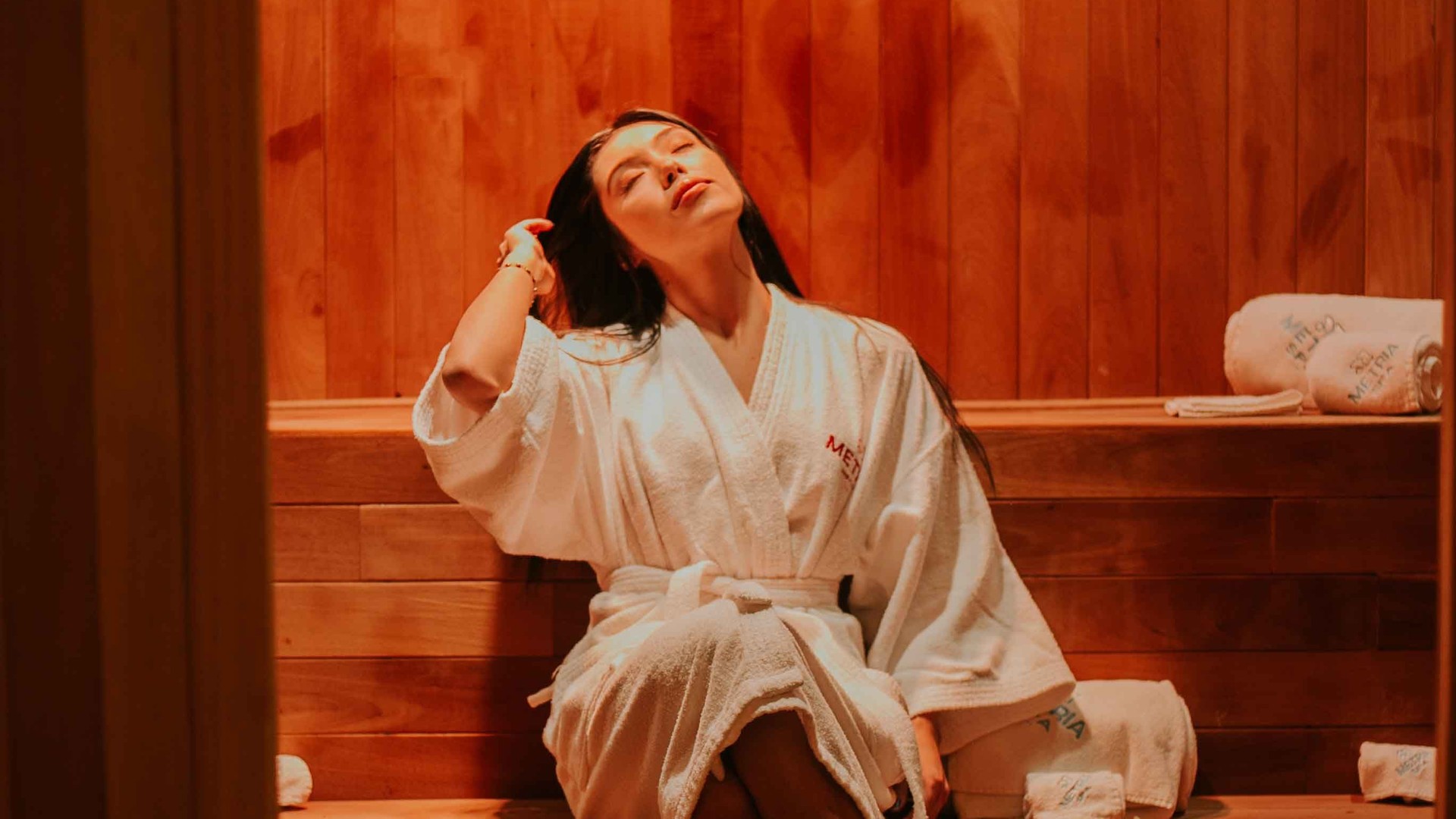 Infrared Sauna Therapy session at Natural Beauty Studio