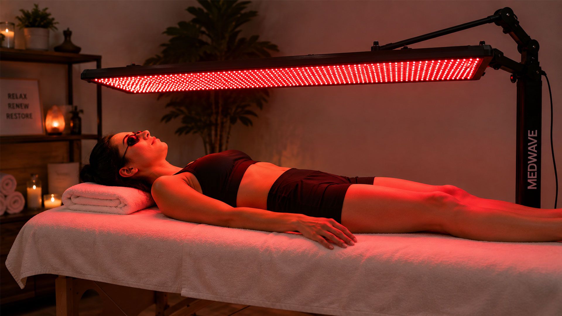 Red Light Therapy session at Natural Beauty Studio