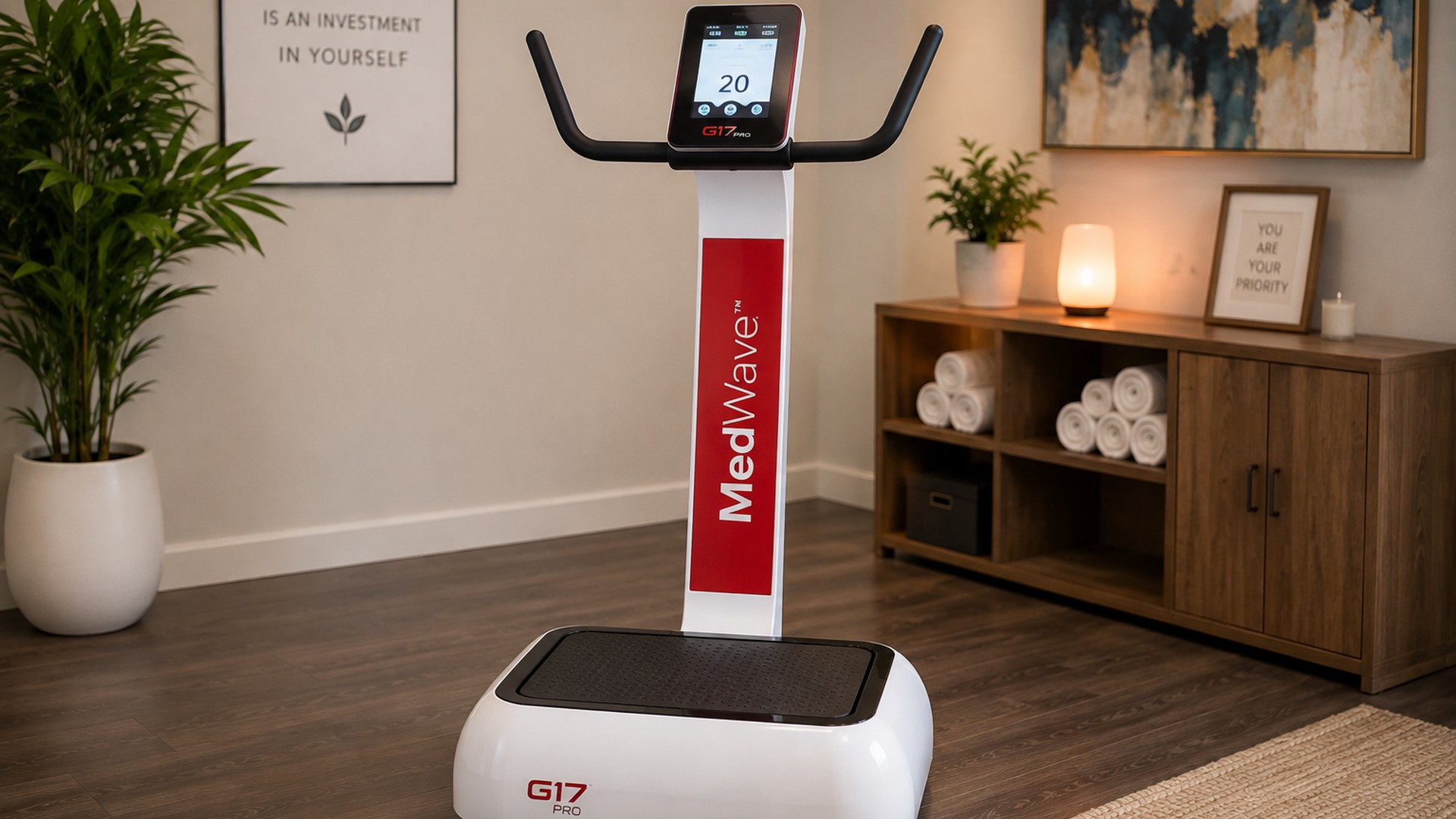 Whole Body Vibration Therapy session at Natural Beauty Studio